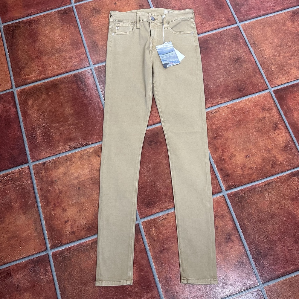 Ag Adriano Goldschmied Skinny Jeans in Khaki Tan